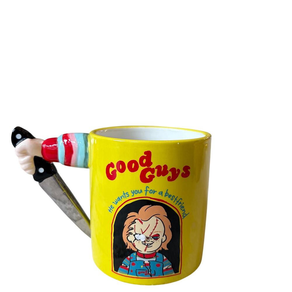 Universal Chucky Good Guys Knife Handle Coffee Mug 20oz Hand Painted New HTF - Picture 6 of 13
